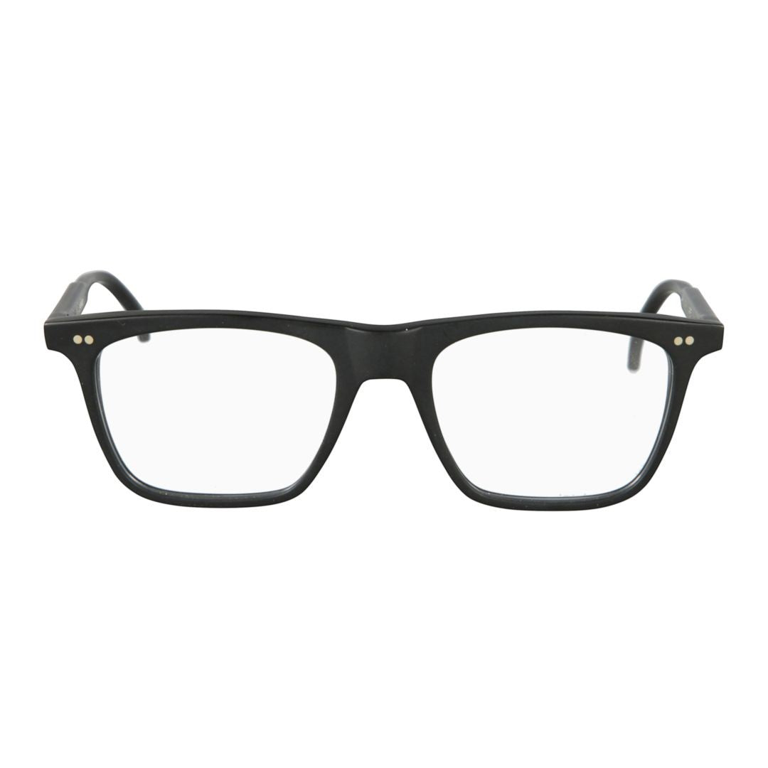 Kador Greg Matte Black Rectangular Frame Eyeglasses With Metallic Details