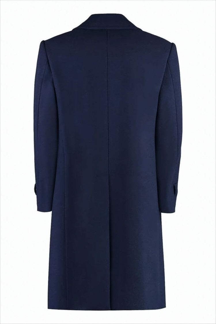 Gucci Structured Double-Breasted Navy Wool Coat