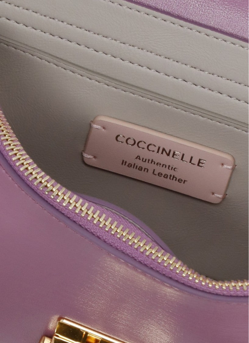 Coccinelle C-Me Lock Medium Shoulder Bag With Gold-Tone Detailing