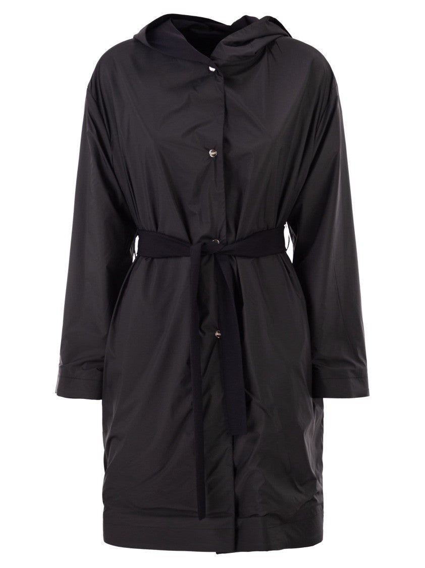 Herno Hooded Wool And Nylon Reversible Coat