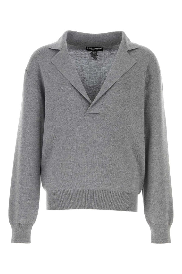 Dolce & Gabbana Grey Wool Blend Sweater