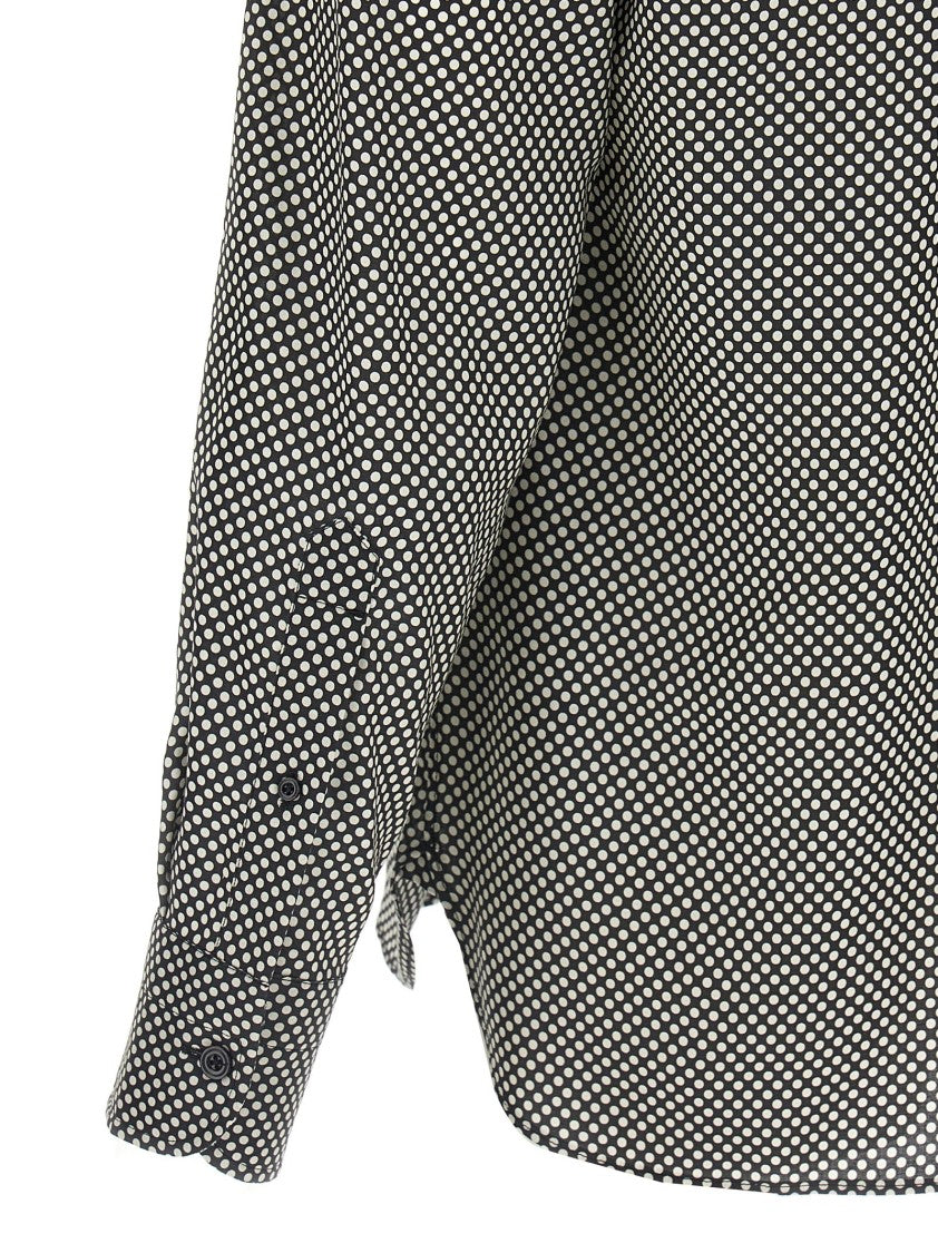 Tom Ford Black Polka Dot Lyocell Shirt