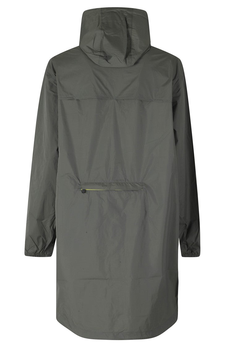 K-Way Green Le Vrai 4 0 Eiffel East Hooded Nylon Raincoat