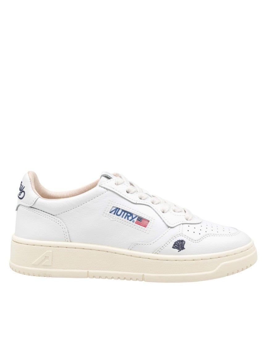 Autry Medalist Low Leather Sneakers, White