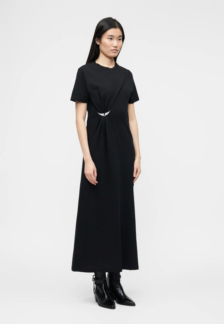 Zadig & Voltaire Mid-Calf Midi Dress With Gathered Waist