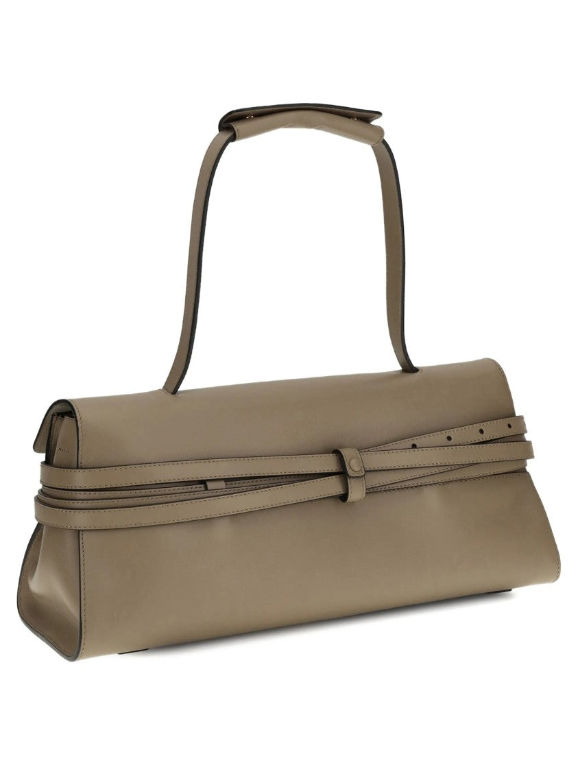 Moschino Elongated Nappa Leather Handbag With Belt Detail