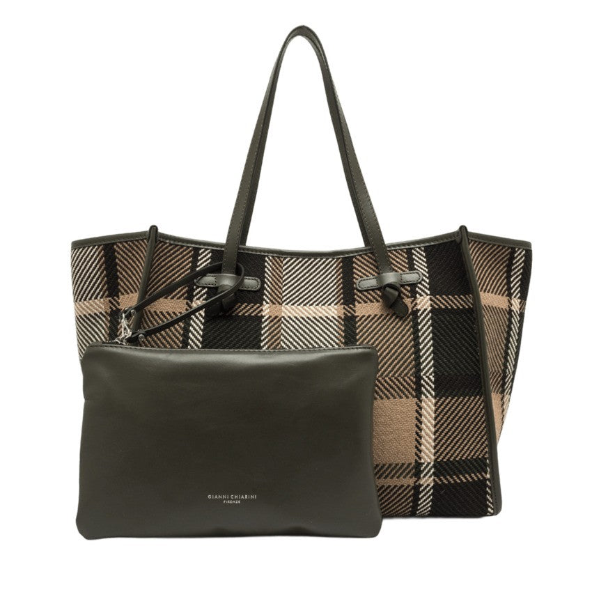 Marcella Plaid Shopper Bag
