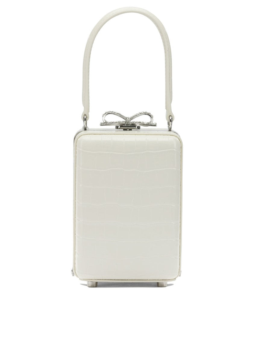 Self-Portrait Mini Crocodile Leather Handbag
