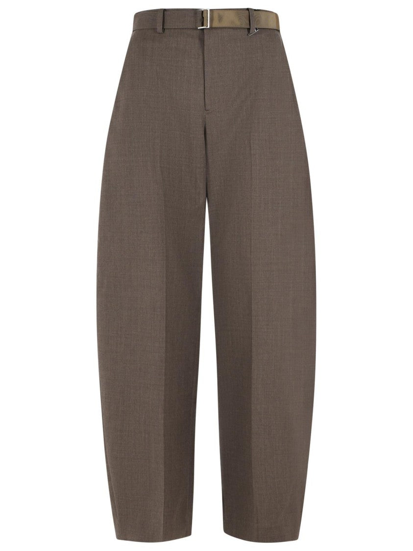Sacai Brown Wool Trousers