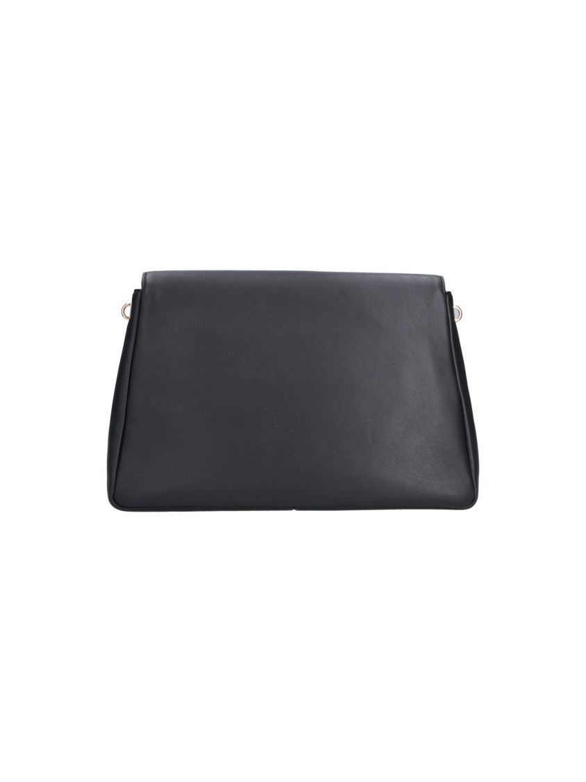 Tory Burch Black Charlie Large Leather Shoulder Bag