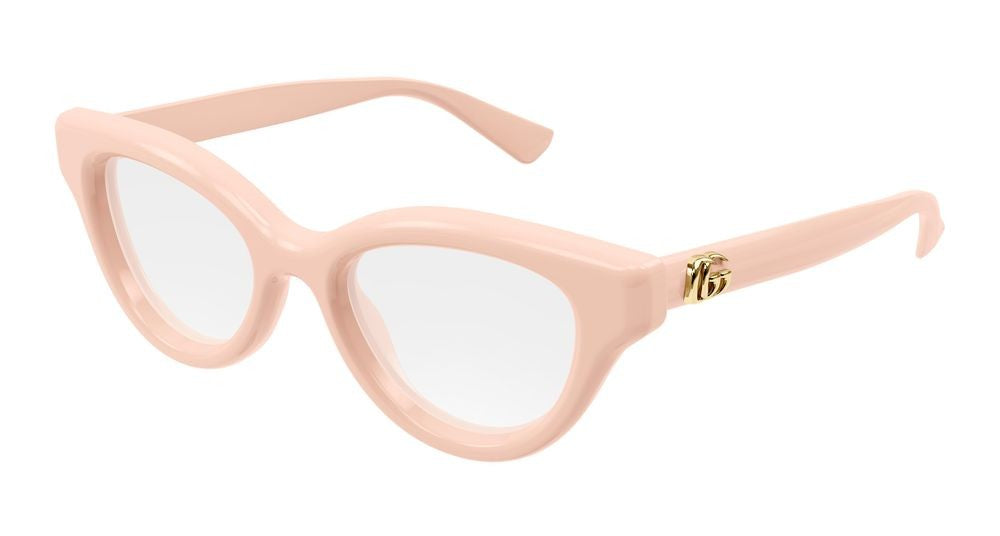 Gucci Pink Gold Accents Oversized Cat-Eye Eyeglasses