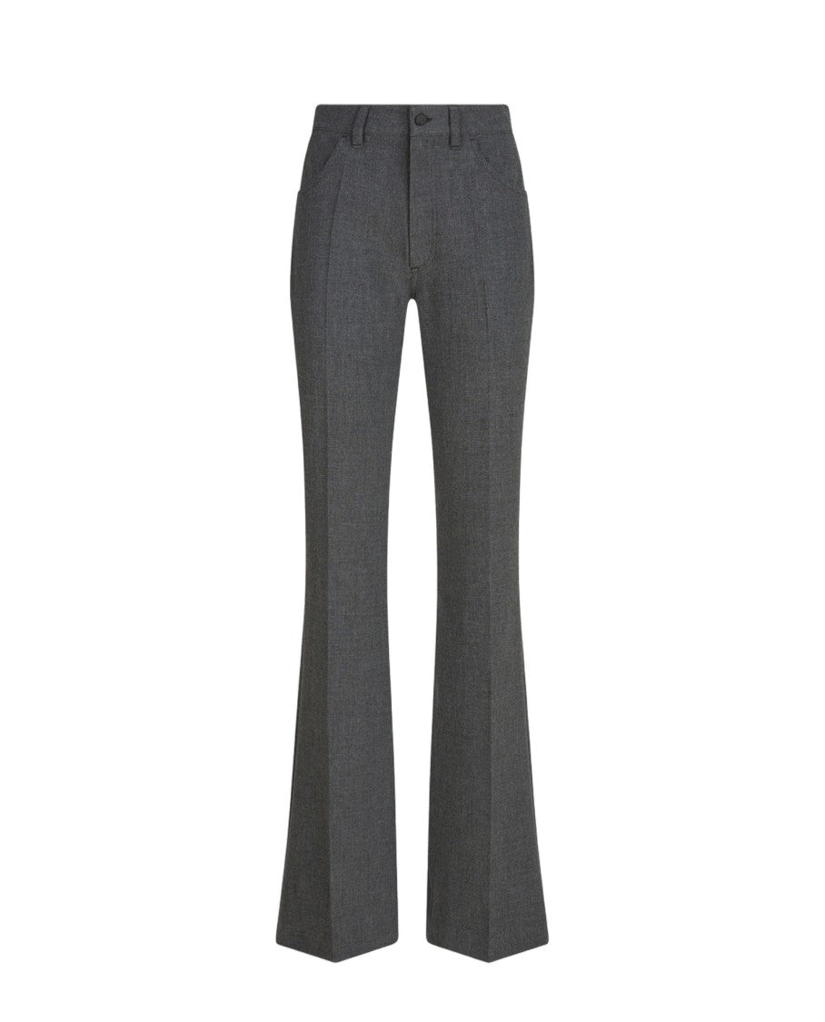 The Attico Tailored Flare Pants With Front Pence And Zip Closure