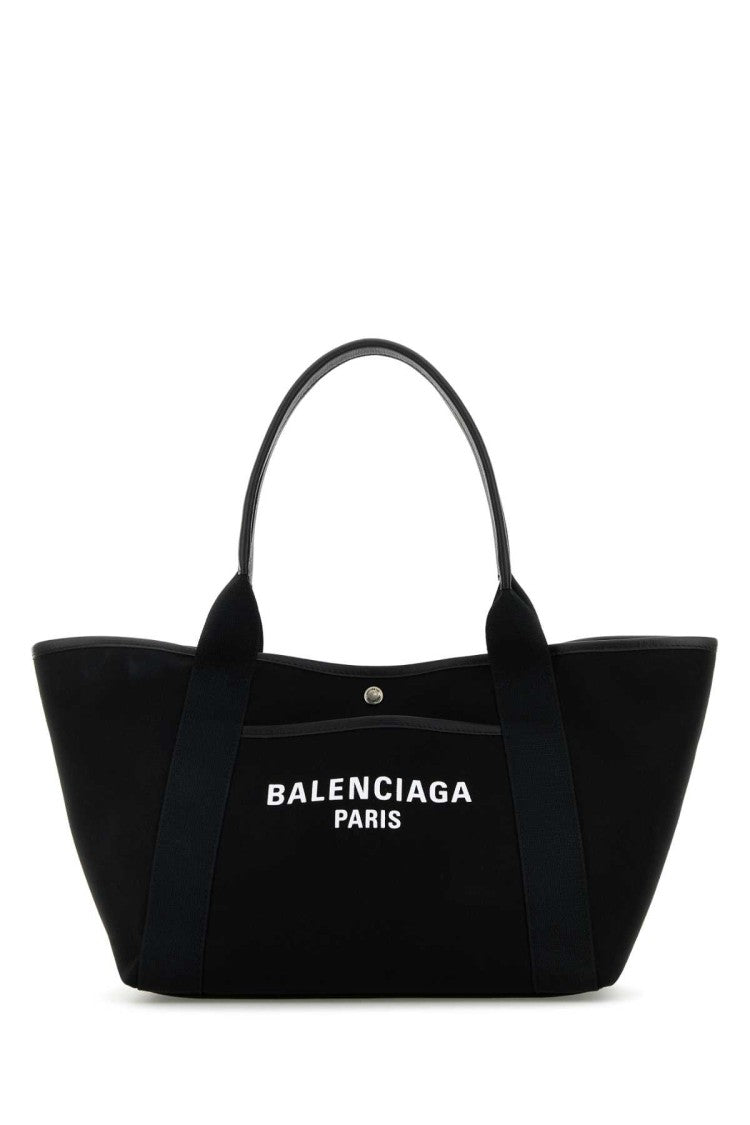Balenciaga Black Canvas Medium Biarritz Shopping Bag
