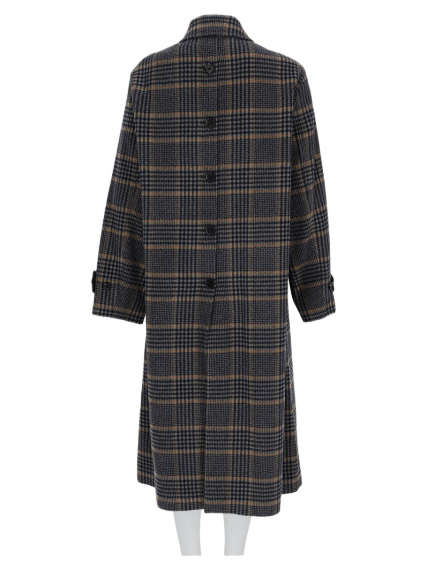 Paul Smith Multicolour Plaid Pointed Collar Short Coat
