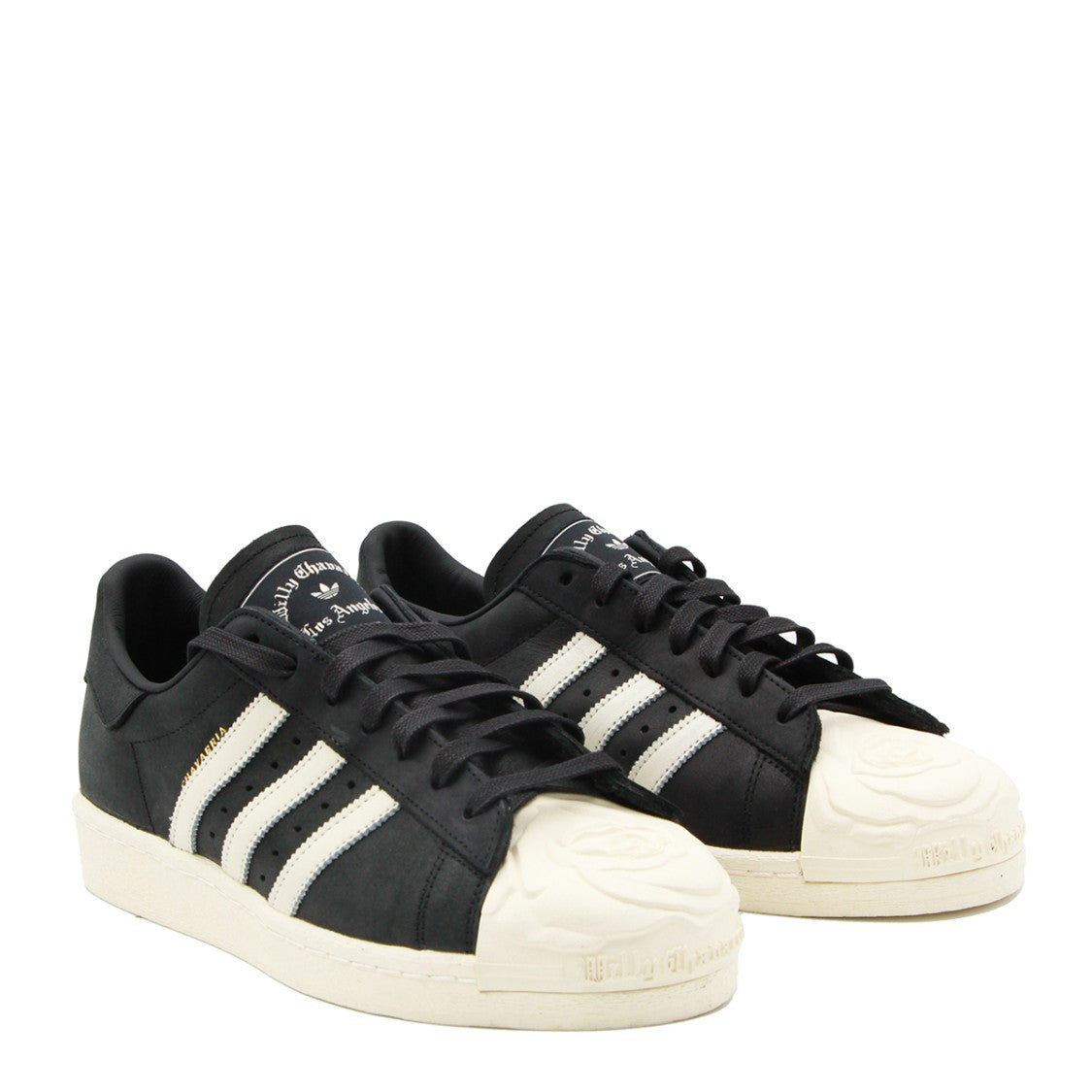 Adidas X Willy Chavarria Black Leather Superstar Sneakers