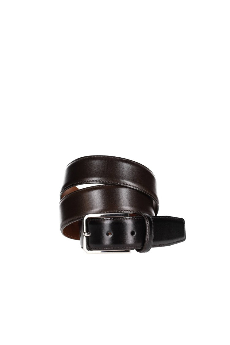 Santoni Brushed Calf Leather Belt