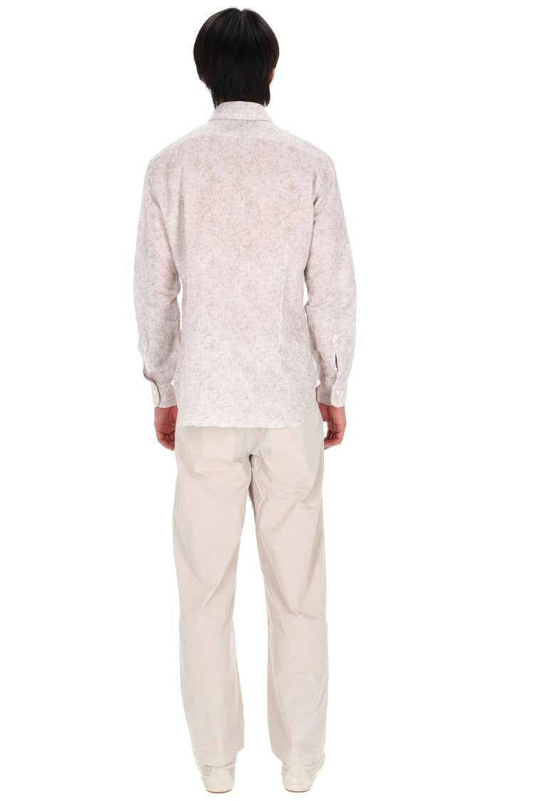 Barba Dandylife Floral Linen-Cotton Casual Shirt