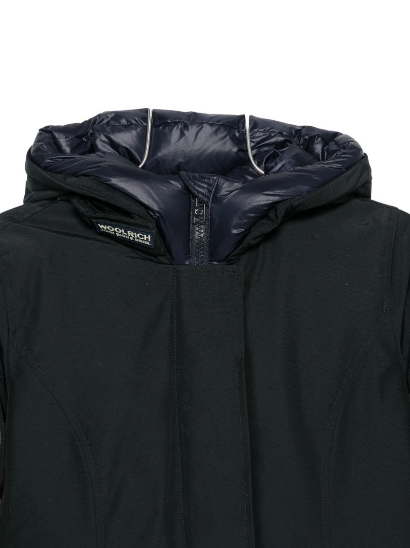 Woolrich Arctic Parka Padded Navy Blue Cotton-Blend Parka