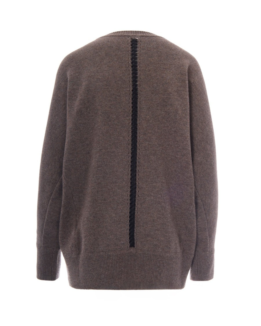 P.A.R.O.S.H. Light Greige Wool-Blend Sweater