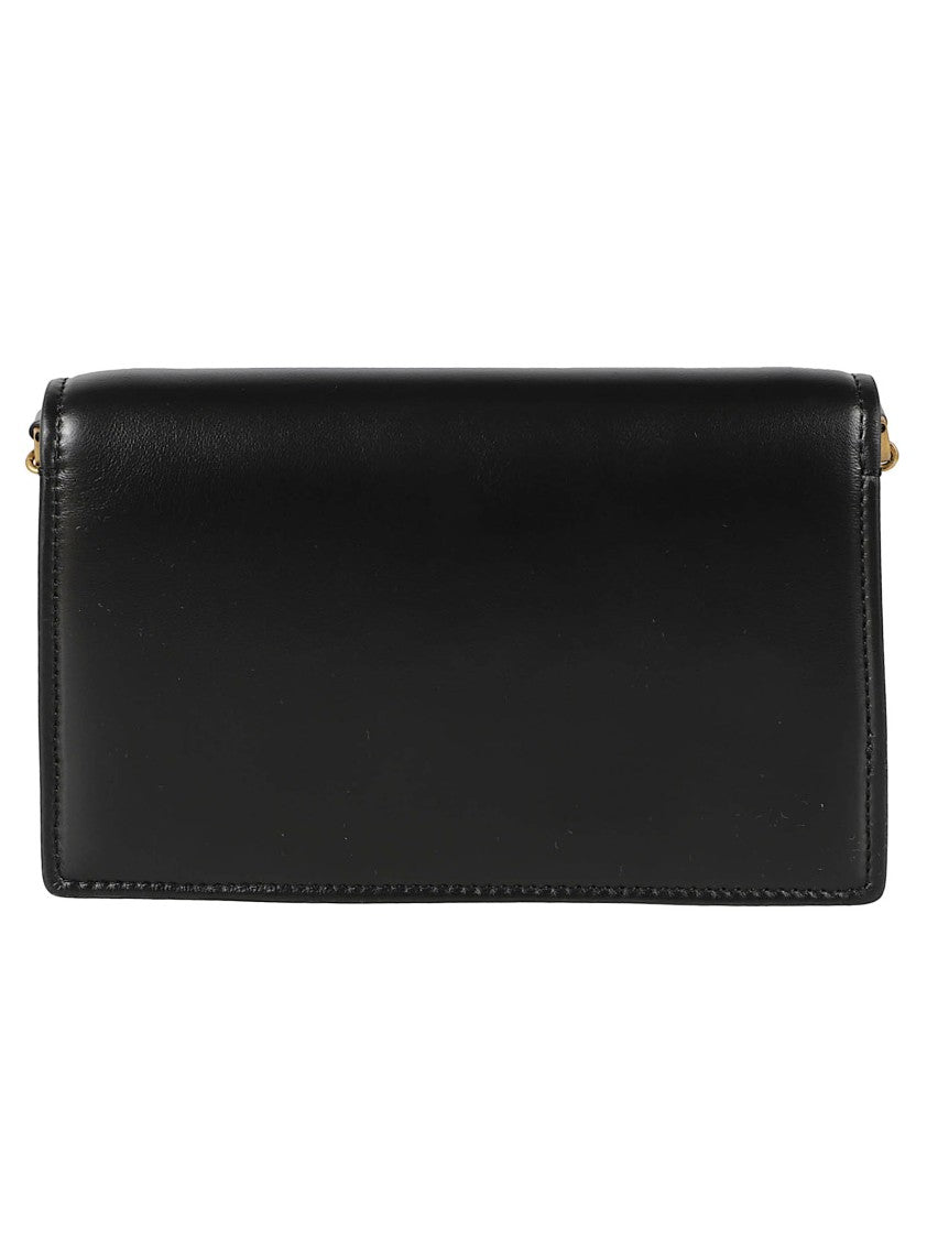 Versace Rectangular Black Lambskin Leather Bag With Medusa Emblem