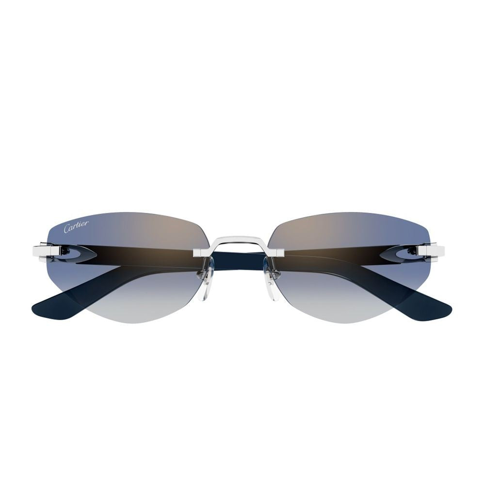 Cartier Ct0580s Décor C Allongé De Almond-Shaped Rimless Sunglasses