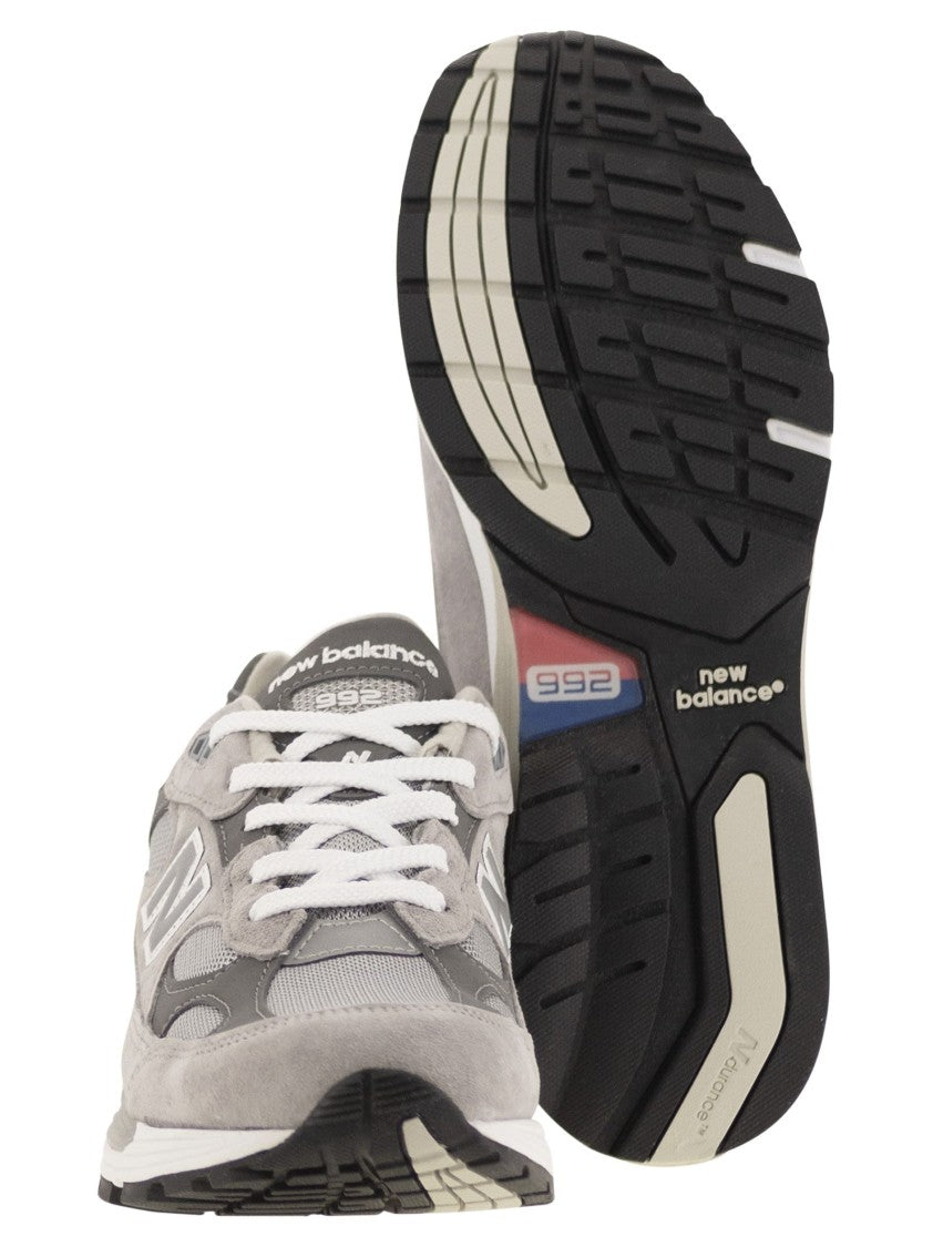 New Balance 992 Core Sneakers With Premium Suede And Mesh Construction