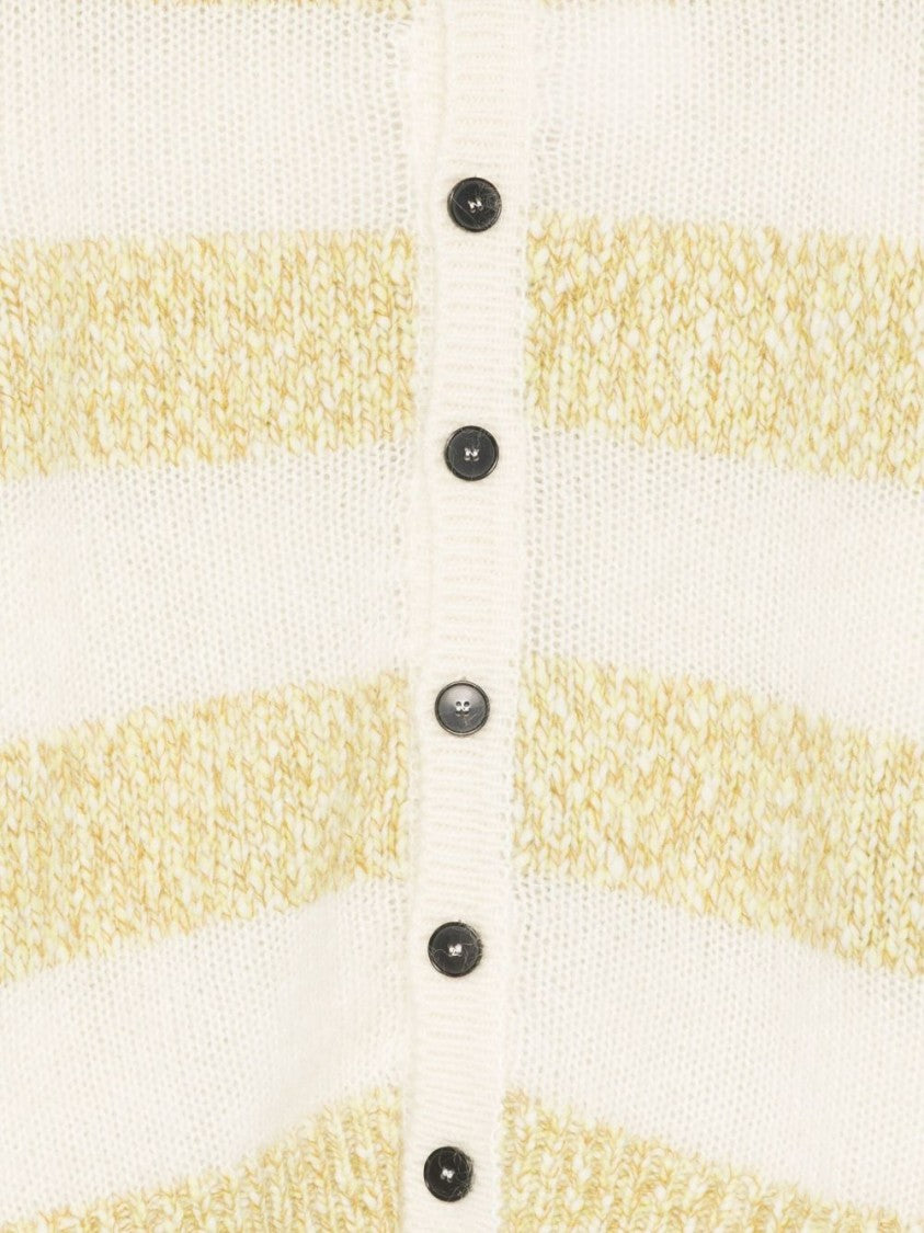 Amaranto Amaranto Green Sweater With Horizontal Stripes