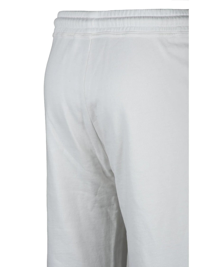 Blauer White Cotton Wide-Leg Sweatpants