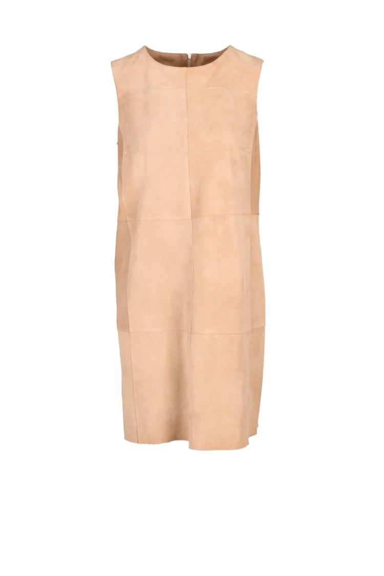 Gimo S Suede Leather Dress - Beige