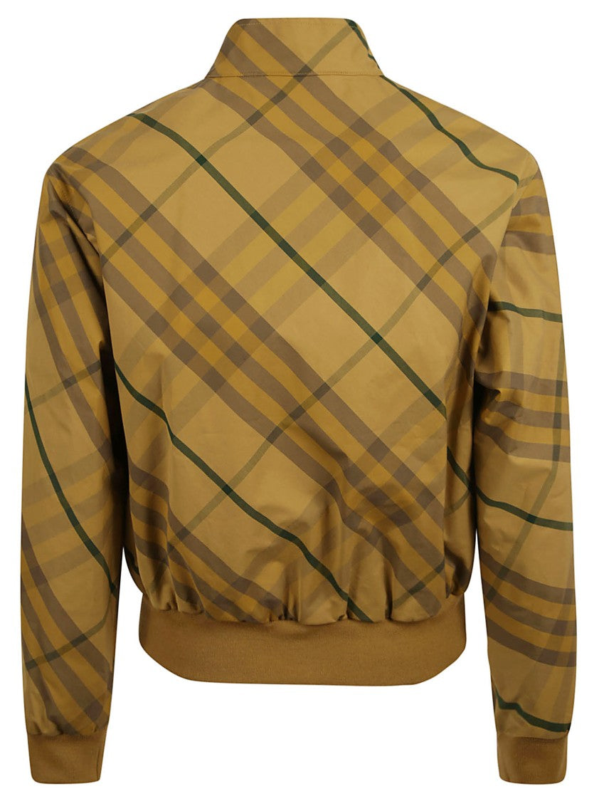 Burberry Plaid Coat With High Collar