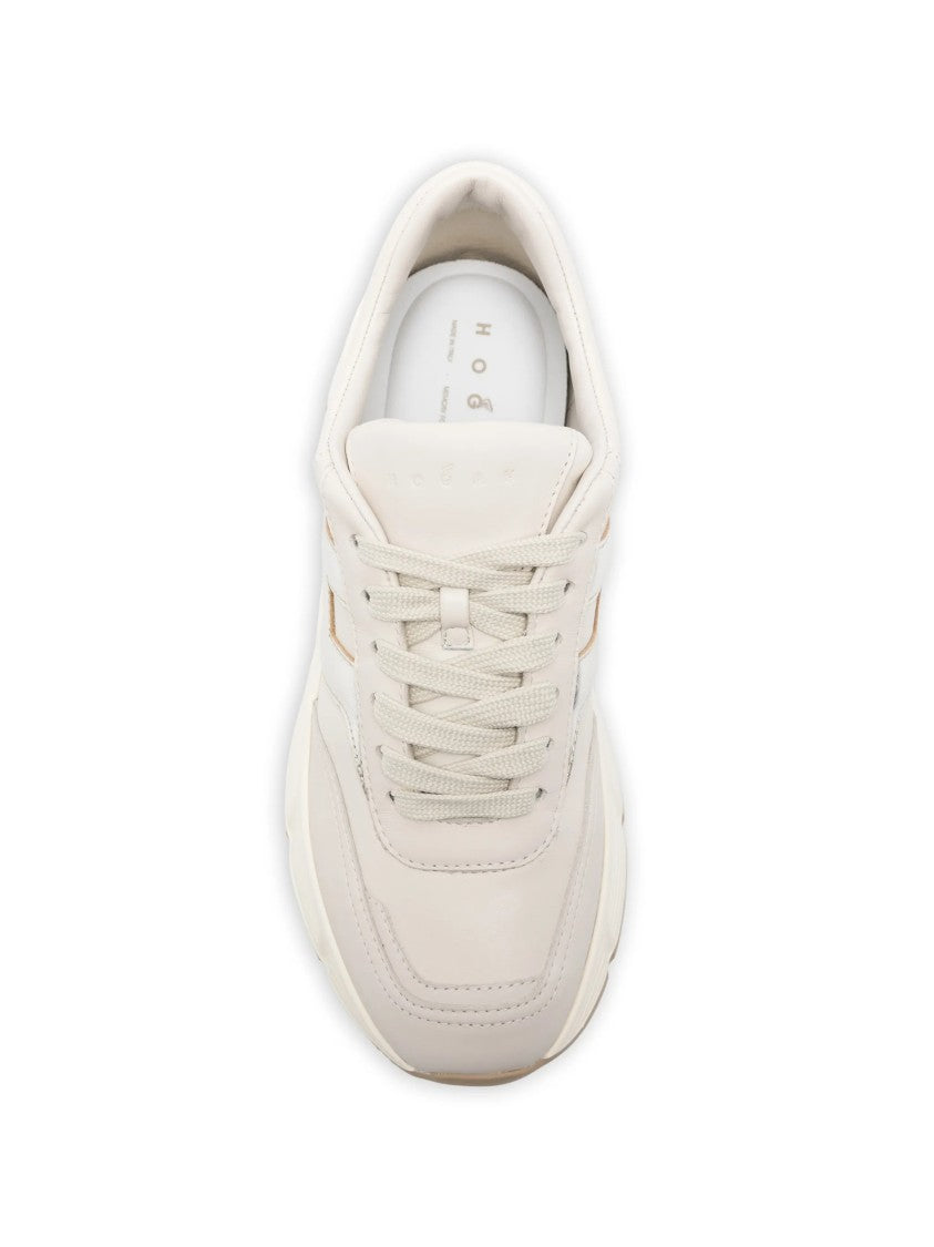 Hogan Low-Top Sneakers With Metallic Accent And Chunky Sole