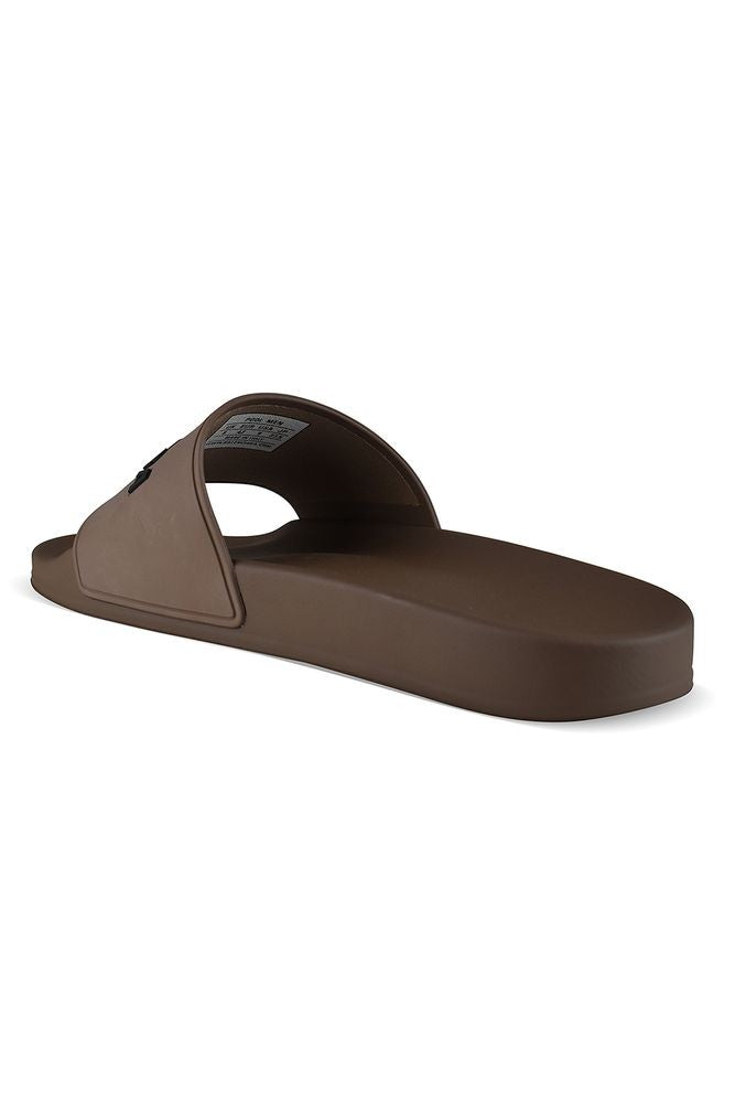 Balenciaga Taupe Rubber Pool Slippers