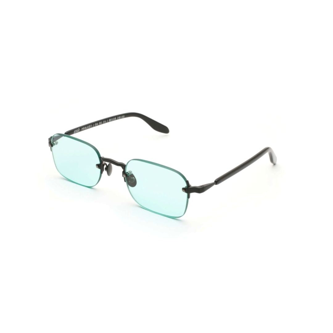 Gast Domsa Minimalist Black Metal Sunglasses With Light Blue-Tinted Lenses