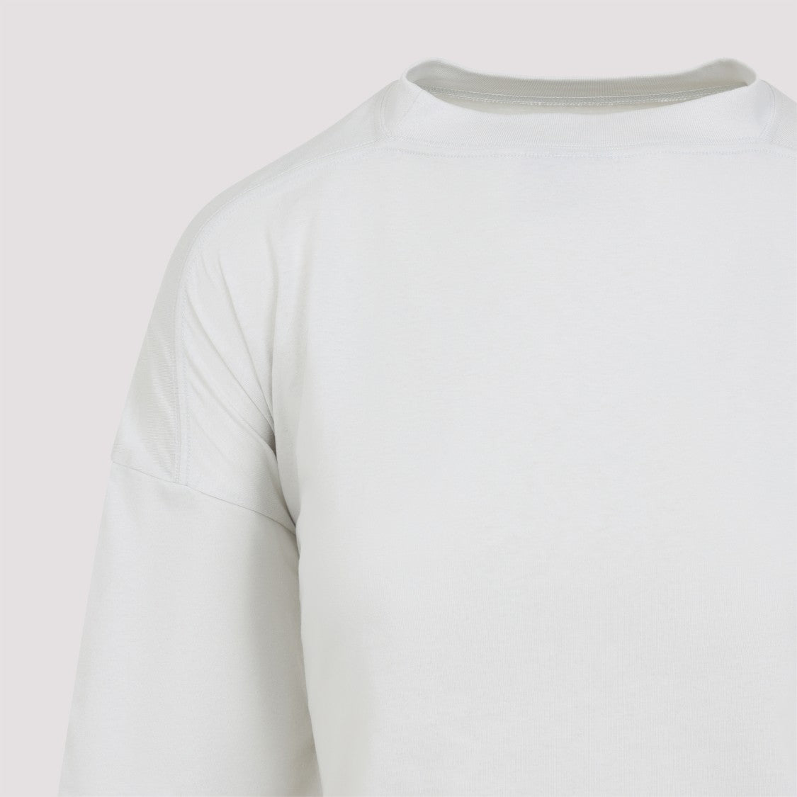 Balenciaga White Cotton Dress With Round Neckline And Short Sleeves