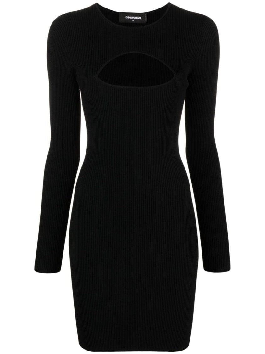 dsquared2 mini dress Woman color Black 30MDW25 Southern Belle Dress SMALL Dry Clean Composition And Color:Purrfect Parade