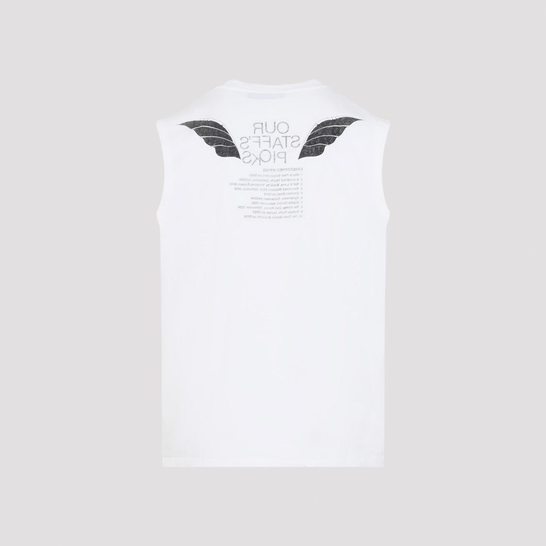 Our Legacy Sleeveless Cotton Top With Graphic Wing Motif