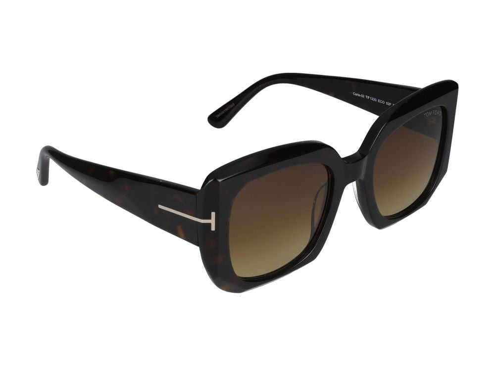 Tom Ford Tortoiseshell Oversized Square Sunglasses