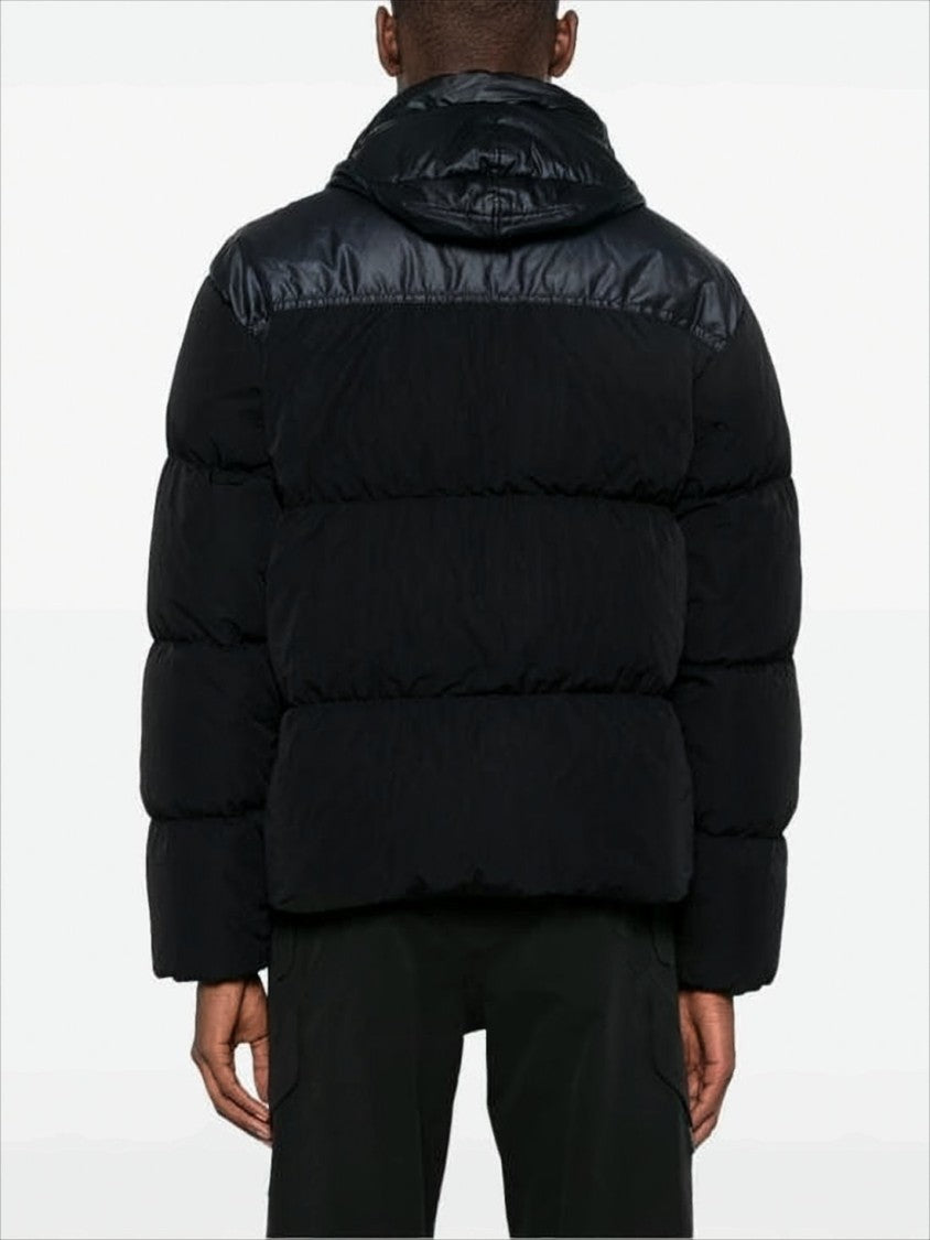 C.P. Company Boxy Padded Jacket With High Collar And Unique Chest Pocket