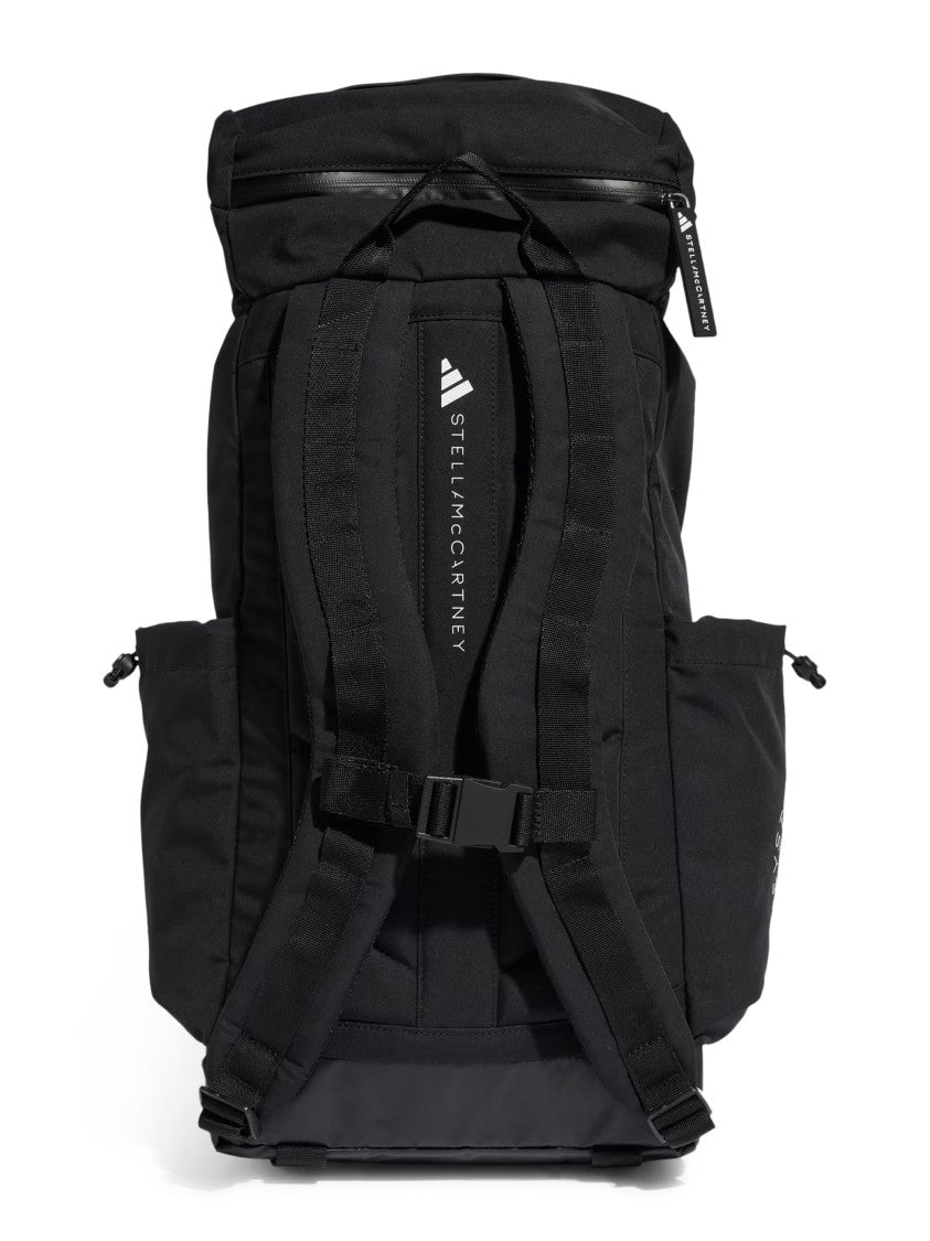 Adidas By Stella Mccartney Structured Black Backpack With Adjustable Straps