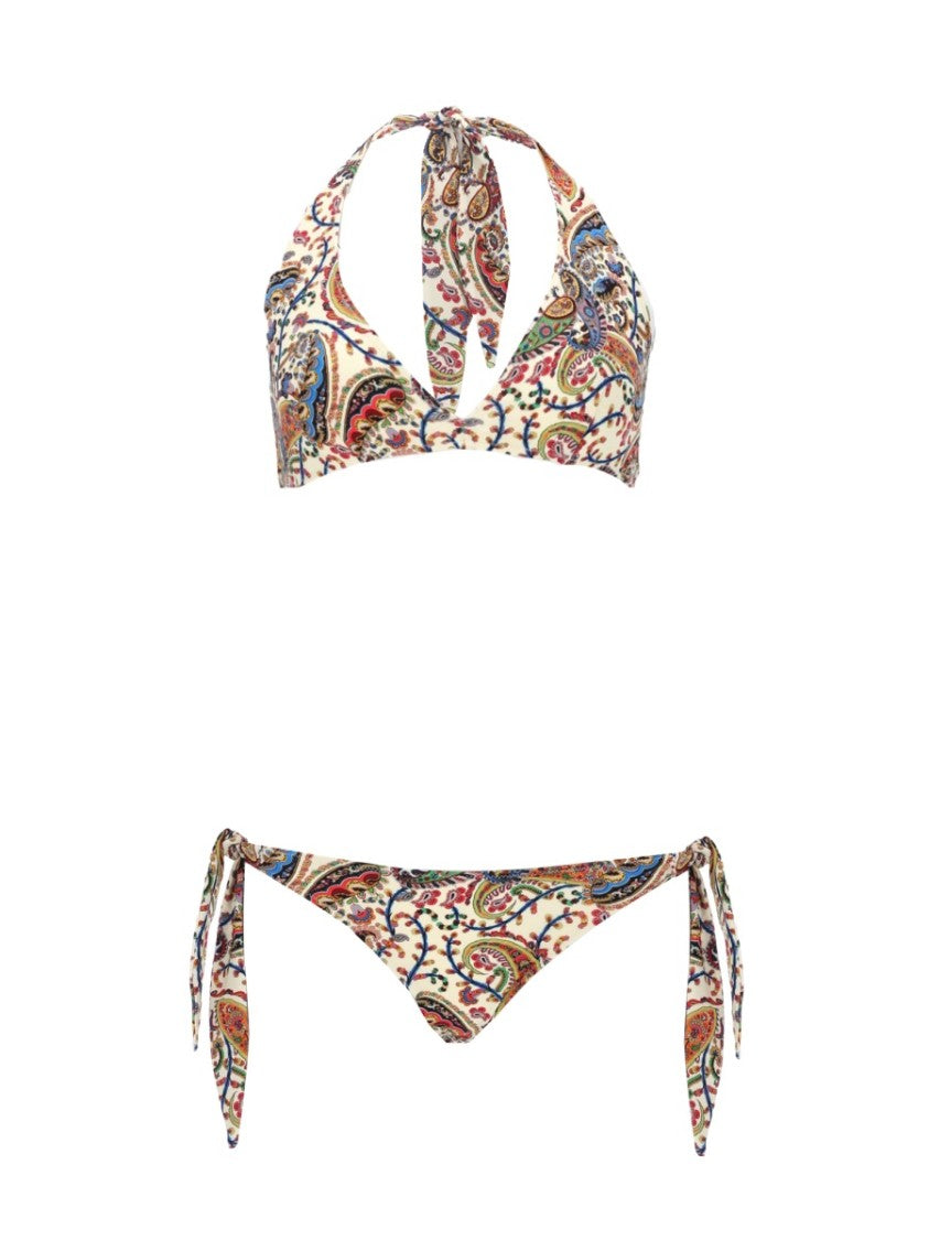 Etro Vibrant Paisley Halter Bikini
