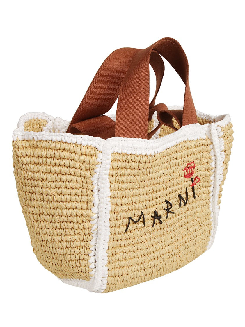 Marni Woven Design Bag With Contrasting Stitching
