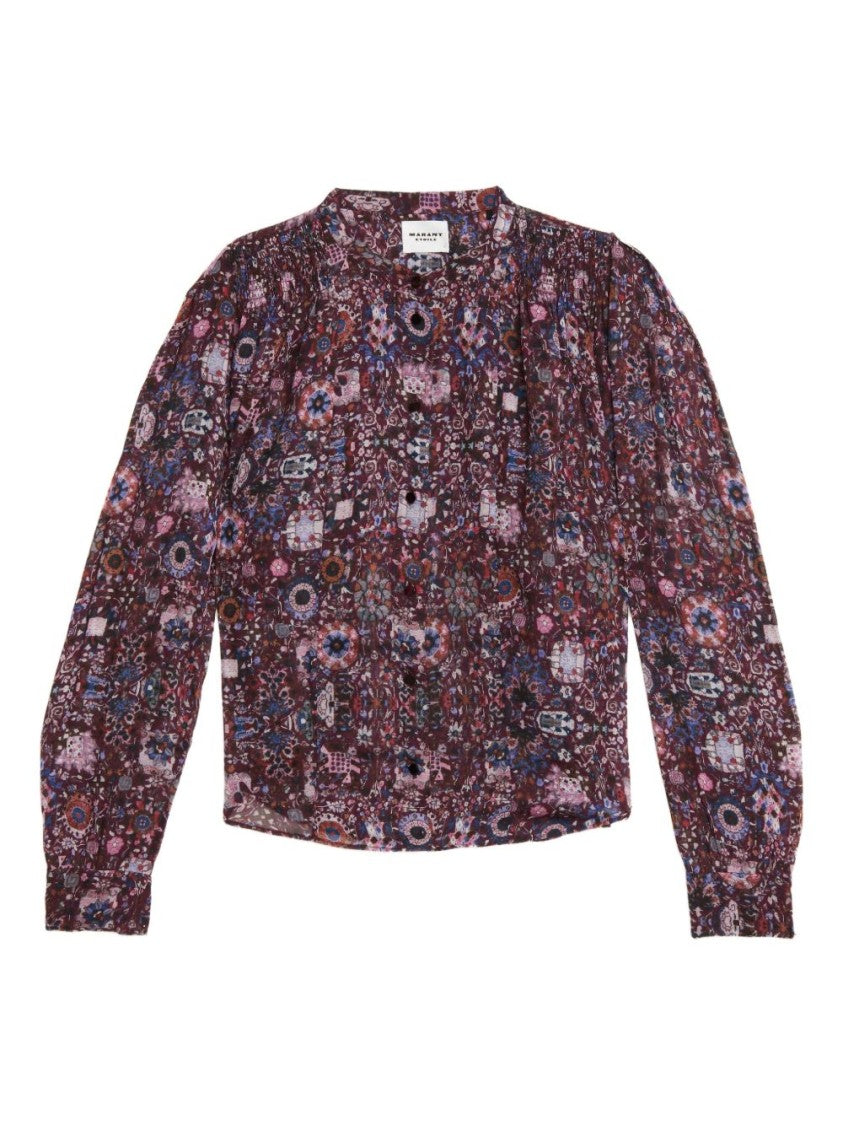 Isabel Marant Étoile Semi-Sheer Viola Blouse With Floral Pattern
