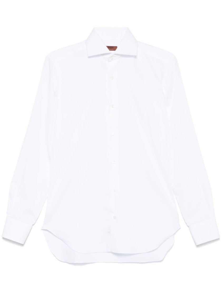 Barba Classic White Tailored Shirt With Crisp Collar