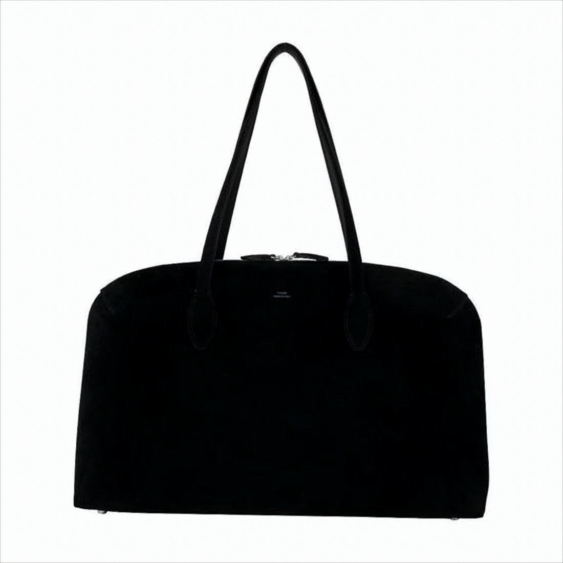 Totême Structured Black Calf Leather Tote Bag