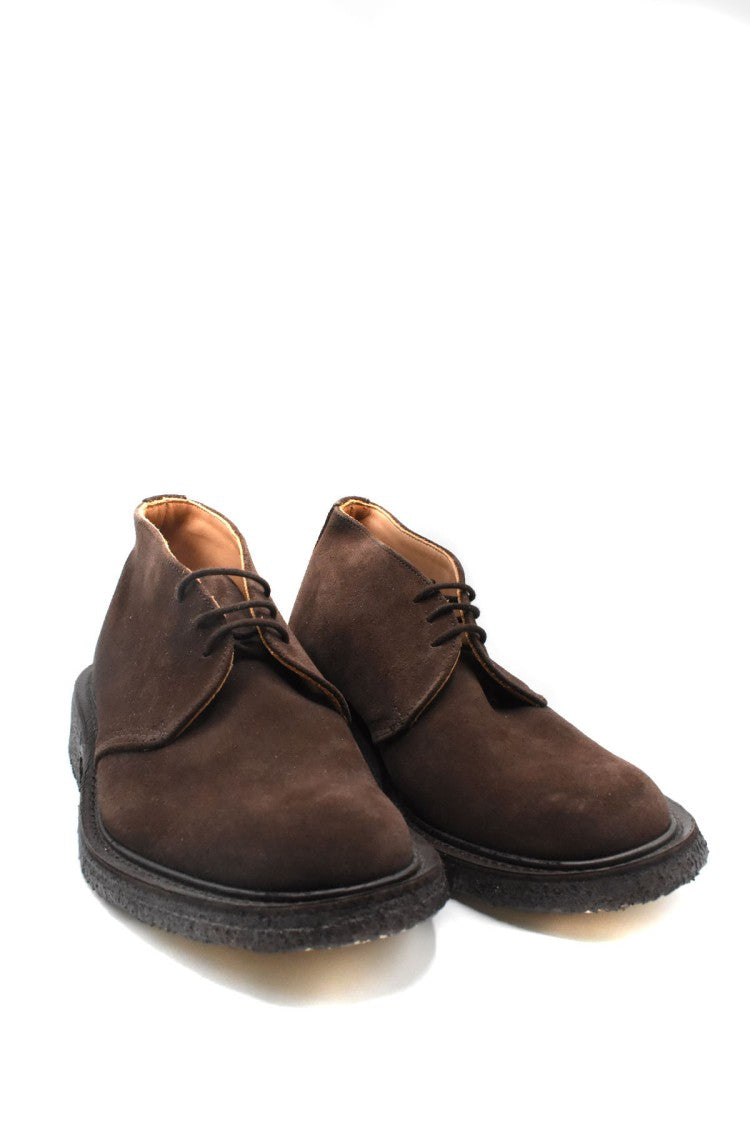 Tricker's Dark Brown Winston Three-Eyelet Suede Chukka Boots