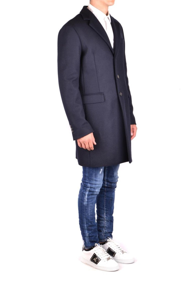 Dsquared2 Navy Wool Blend Tailored Jacket