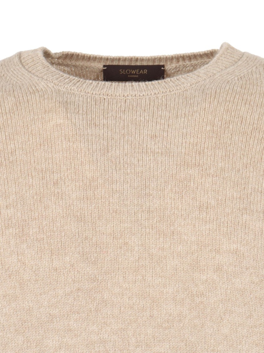 Slowear Zanone Relaxed Fit Crew Neck Sweater In Soft Virgin Wool
