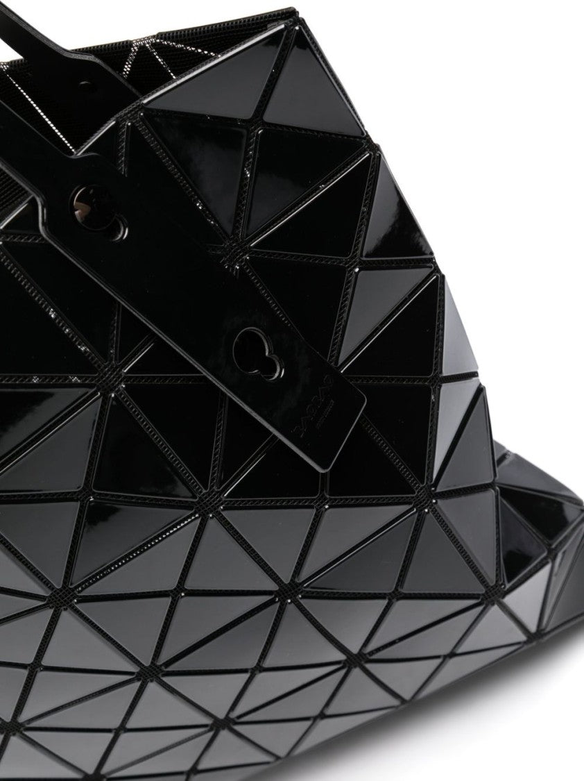Bao Bao Issey Miyake Glossy Black Geometric Design Tote Bag