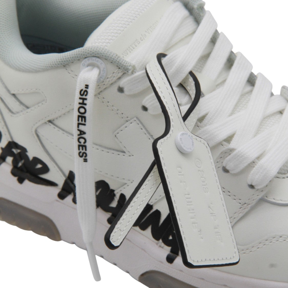 Off-White Chunky White Sneakers With Graffiti Accents