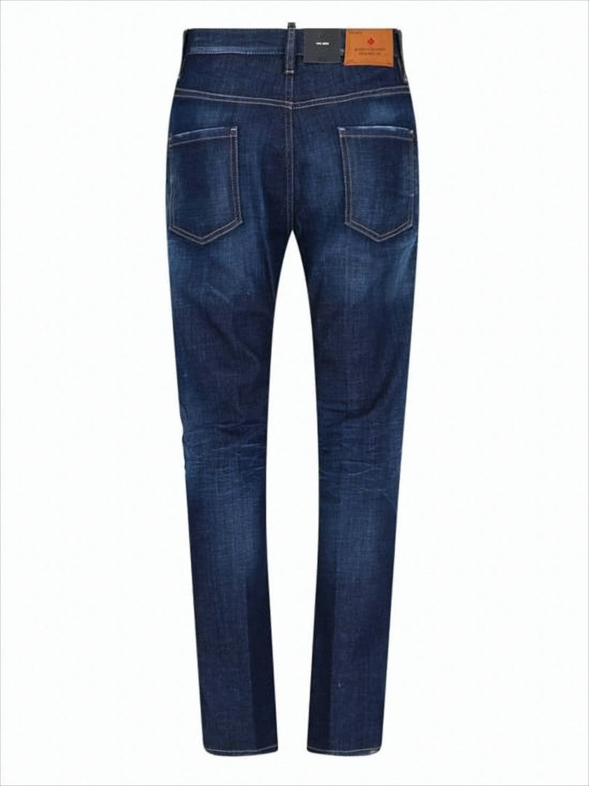 Dsquared2 Slim-Fit Denim Pants With Five-Pocket Design